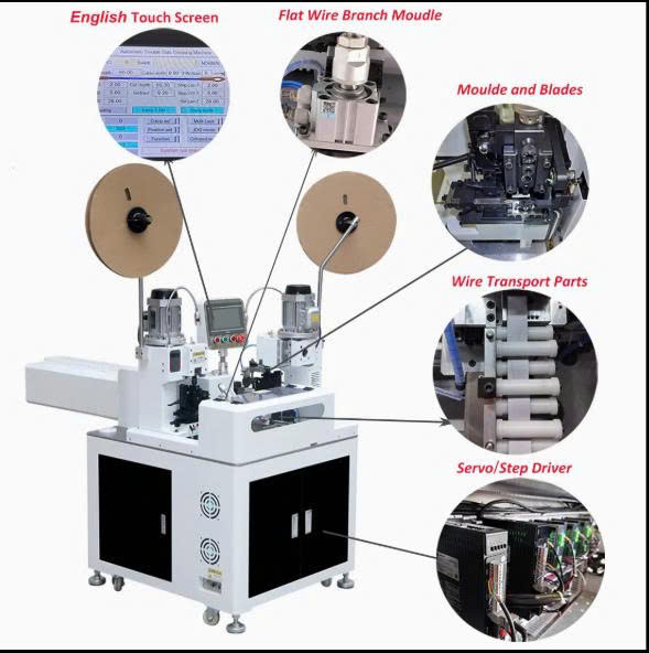 HS330 RC | Máy Dập Cos Cáp Dẹt Tự Động 2 Đầu
